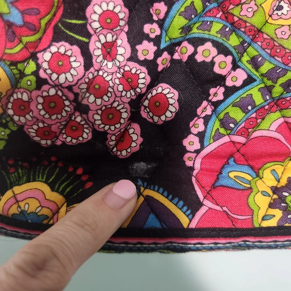 Vera Bradley Symphony in Hue Multi-Color Paisley Quilted Shoulder Hipster Bag.